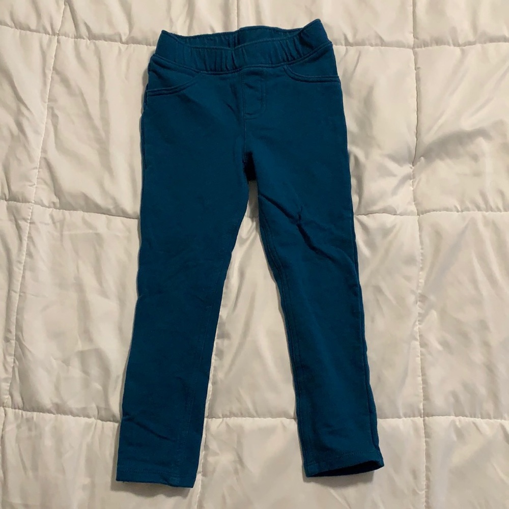 Blue jumping bean jeggings